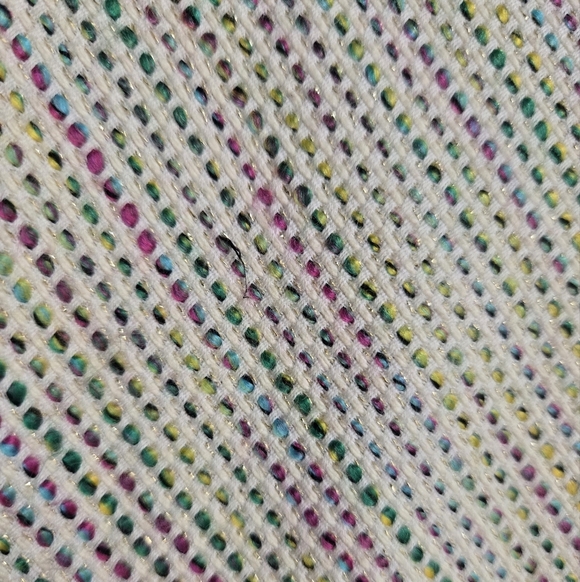 Trina Turk Cream, W Multi Color Woven In Pencil Skirt Gold Accent Buttons W 6 - Picture 4 of 6